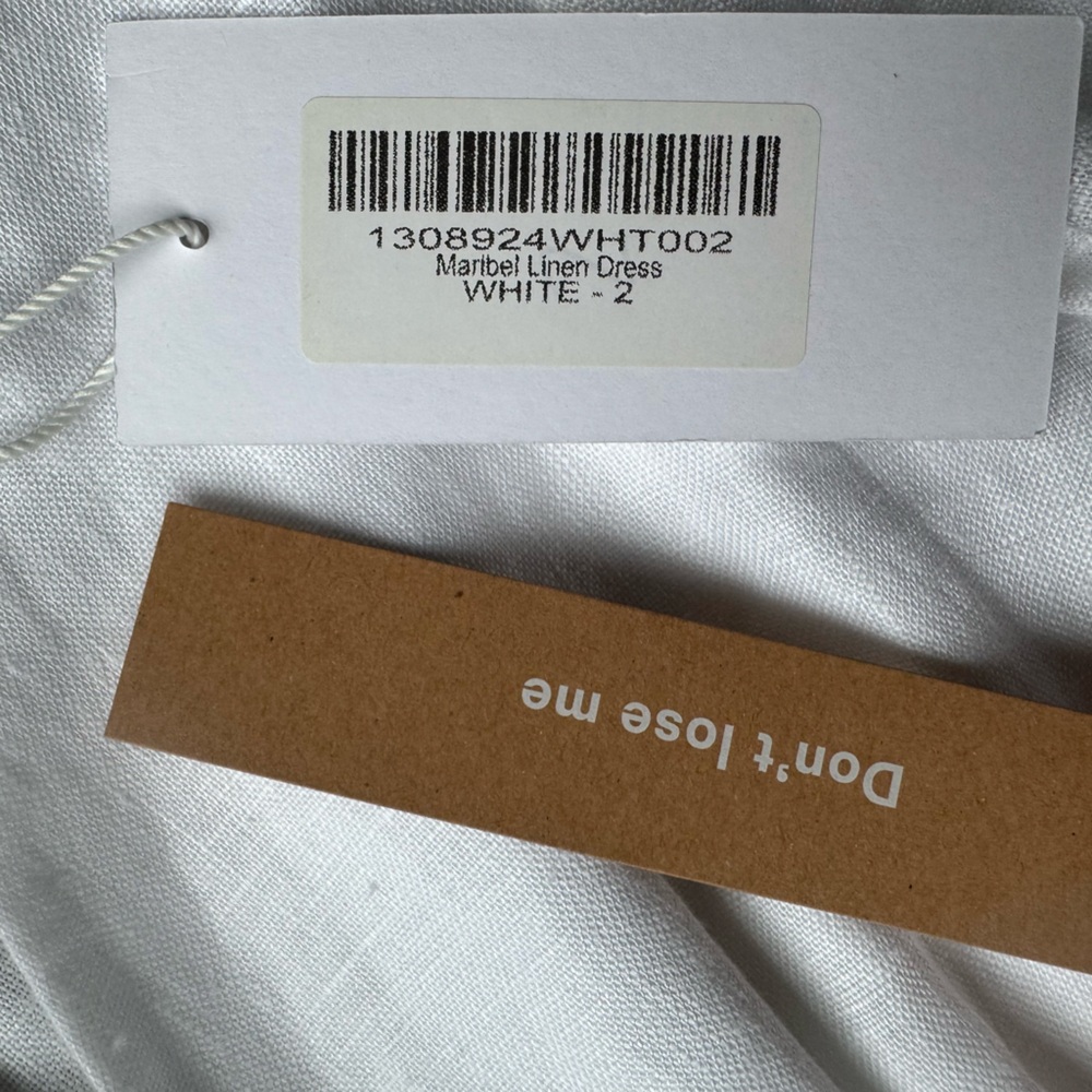 NWT Maribel Linen Dress in White - Picture 10 of 12